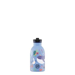 24BOTTLES Kids Clima 330ml rozsdamentes acél termosz szívószálas kupakkal, Ocean Friends