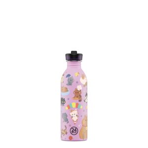 24BOTTLES Kids Urban 500ml rozsdamentes acél kulacs szívószálas kupakkal, Meow Friends