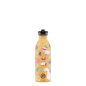 24BOTTLES Kids Urban 500ml rozsdamentes acél kulacs szívószálas kupakkal, Farm Friends