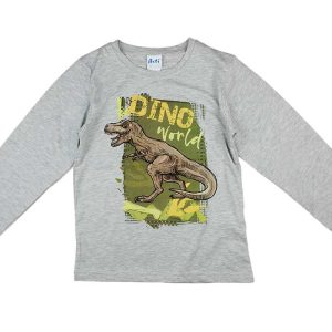 Hosszú ujjú fiú póló dinós mintával