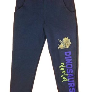Pamut fiú szabadidő nadrág dinós mintával