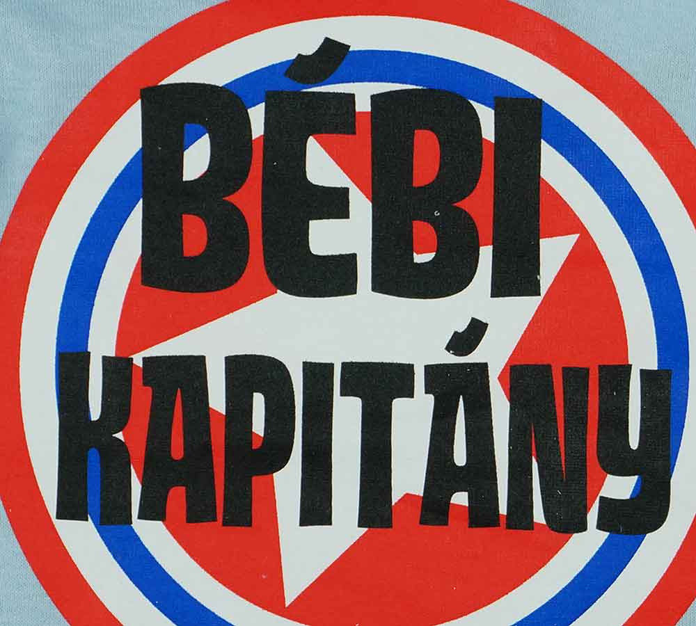 Rövid ujjú baba body "Bébi kapitány" felirattal - Image 2
