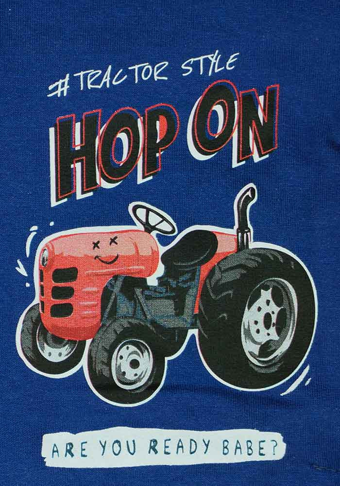 Belül bolyhos kisfiú mellény traktor mintával - Image 2