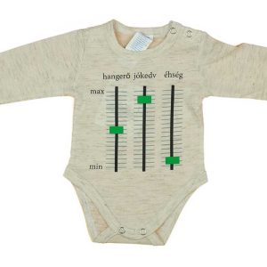 Feliratos hosszú ujjú baba body