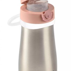 Béaba Rozsdamentes Acél Palack + Fogantyú - 350 ml - Sötét rózsaszín -