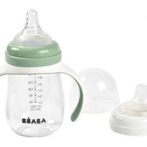 Béaba 2 az 1-ben Tanuló cumisüveg 210 ml - Zsályazöld