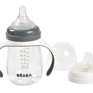 Béaba 2 az 1-ben Tanuló cumisüveg 210 ml - Sötétszürke