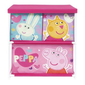 Peppa malac Friends játéktároló állvány 3 rekeszes 53x30x60 cm