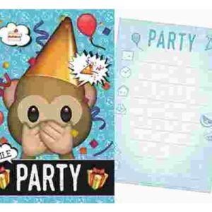 Emoji Blue Party Meghívó