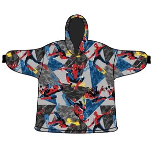 Pókember Spider-Verse felnőtt belebújós plüss polár takaró, poncsó