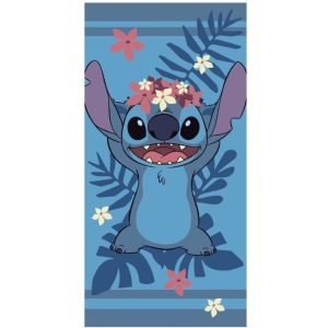 Disney Lilo és Stitch, A csillagkutya Wreath fürdőlepedő, strand törölköző 70x140cm (Fast Dr