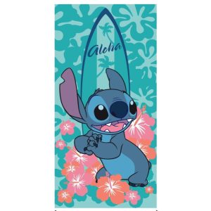 Disney Lilo és Stitch, A csillagkutya Aloha-Surfer fürdőlepedő, strand törölköző 70x140cm (F