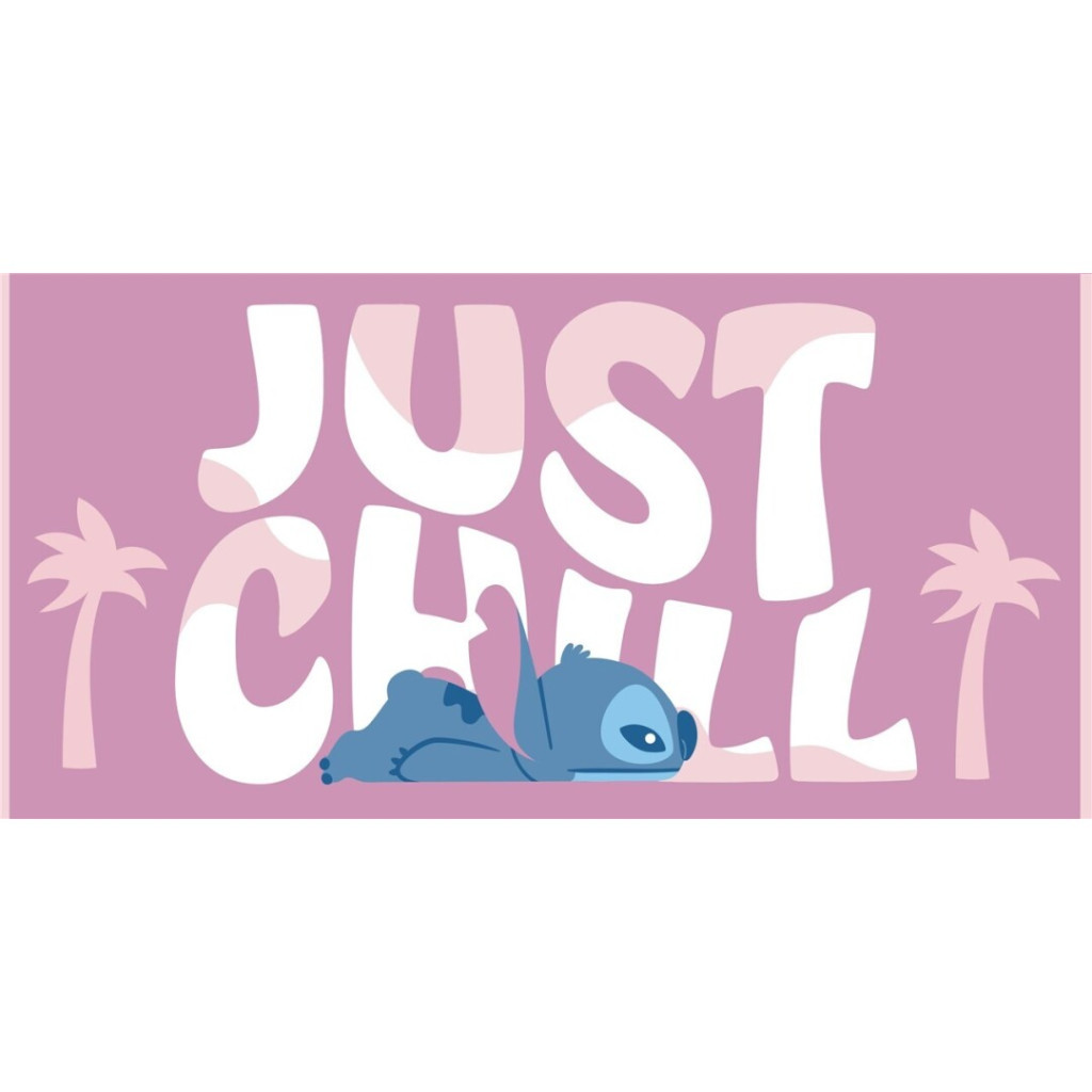 Disney Lilo és Stitch, A csillagkutya Just Chill fürdőlepedő, strand törölköző 70x140cm (Fas