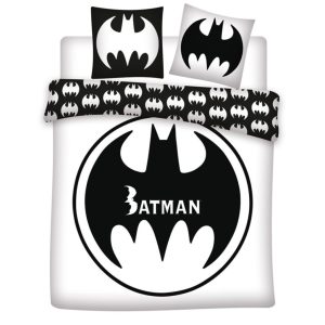 Batman White dupla, kétszemélyes ágyneműhuzat 240×220cm, 65x65 cm