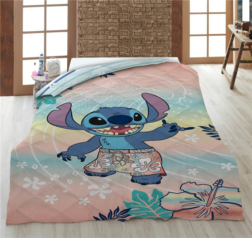 Disney Lilo és Stitch, A csillagkutya Hawaiian Dream steppelt ágytakaró, paplan 140x200cm - Image 2