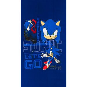 Sonic a sündisznó Go Blur fürdőlepedő, strand törölköző 70x140cm (Fast Dry)