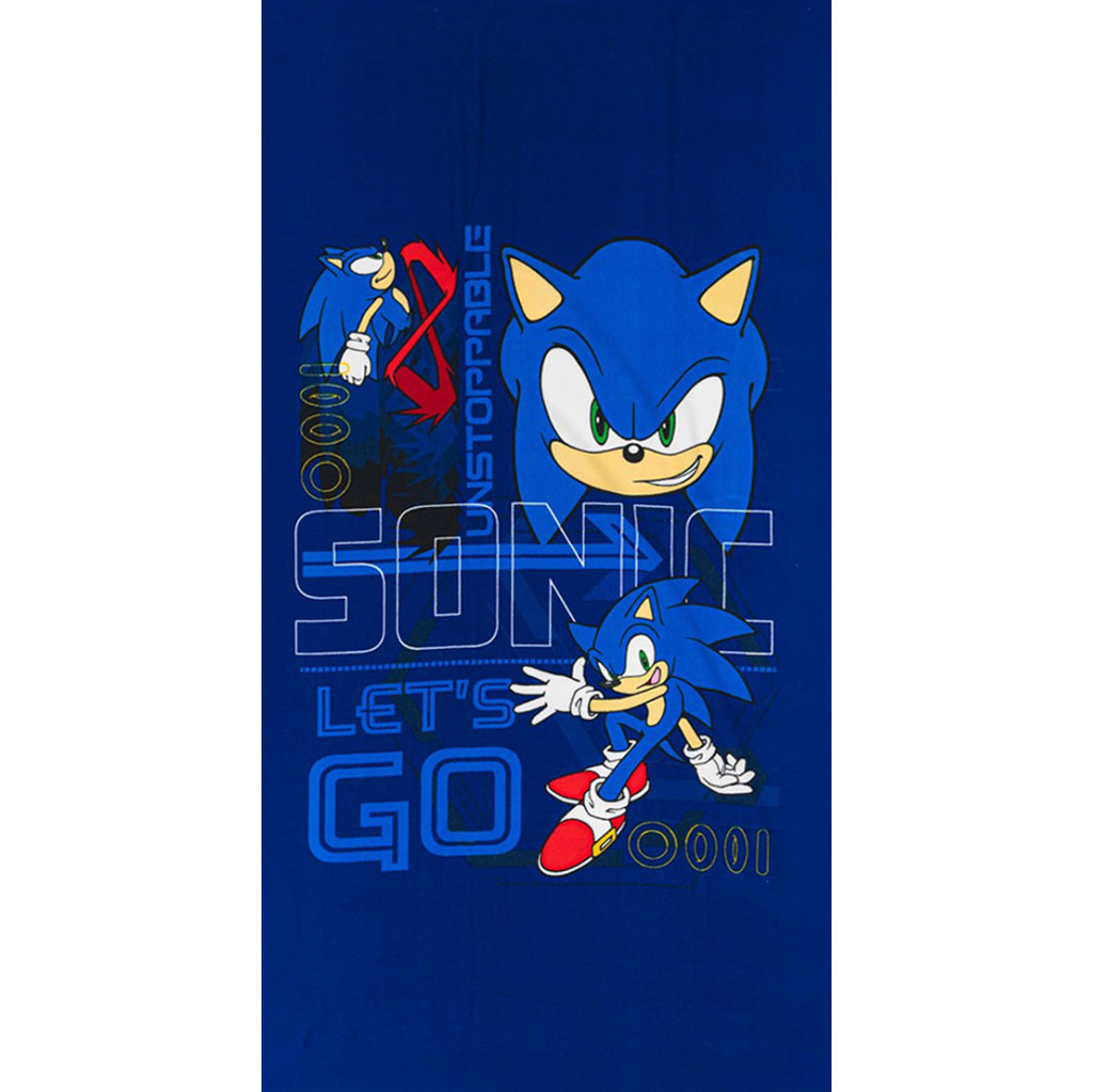 Sonic a sündisznó Go Blur fürdőlepedő, strand törölköző 70x140cm (Fast Dry)