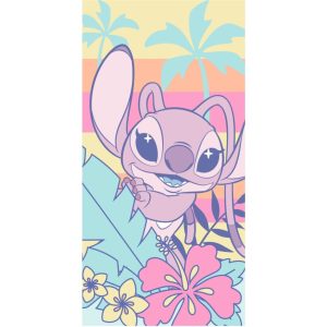 Disney Lilo és Stitch, A csillagkutya Floral Escape fürdőlepedő, strand törölköző 70x140cm (
