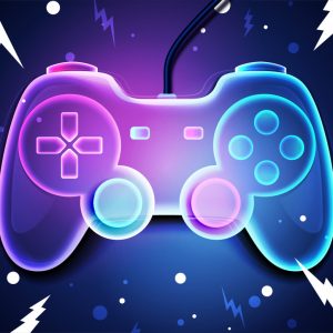 Gamer Neon polár takaró 100x140cm