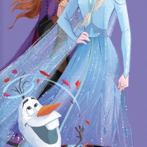 Disney Jégvarázs Purple fürdőlepedő, strand törölköző 70x140 cm