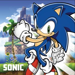 Sonic a sündisznó Island kéztörlő, arctörlő, törölköző 30x30cm