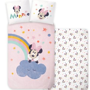 Disney Minnie Dreamland gyerek, ovis ágyneműhuzat 100×135 cm, 40×60 cm
