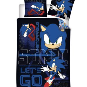 Sonic a sündisznó Unstoppable gyerek, ovis ágyneműhuzat 100×135cm, 40×60 cm