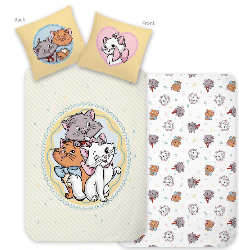 Disney Classics Macskarisztokraták Cute ágyneműhuzat 140×200cm, 70×90 cm