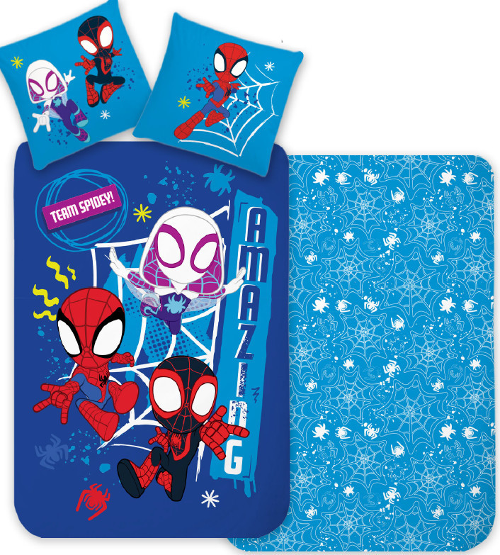 Pókember Team Spidey ágyneműhuzat 140×200cm, 70×90 cm