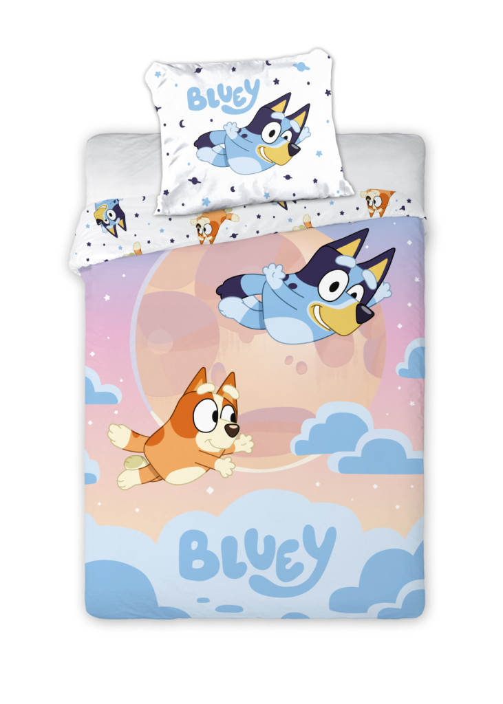 Bluey Dream Flight ágyneműhuzat 140×200cm, 70x90 cm