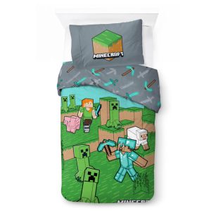 Minecraft Animals and Mobs ágyneműhuzat 140×200cm, 70×90 cm