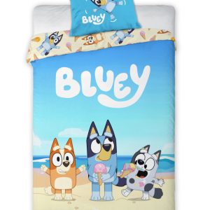 Bluey Beach Day ágyneműhuzat 140×200cm, 70×90 cm
