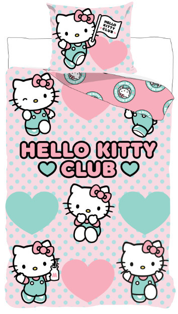 Hello Kitty Club ágyneműhuzat 140×200cm, 70×90 cm