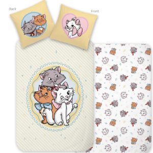 Disney Marie Trio gyerek, ovis ágyneműhuzat 100×135 cm, 40×60 cm