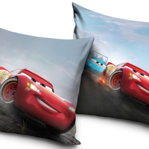 Disney Verdák Speed Zone párnahuzat 40x40 cm Velúr