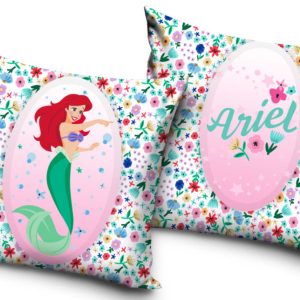 Disney Hercegnők Ariel Flower párnahuzat 40x40 cm Velúr