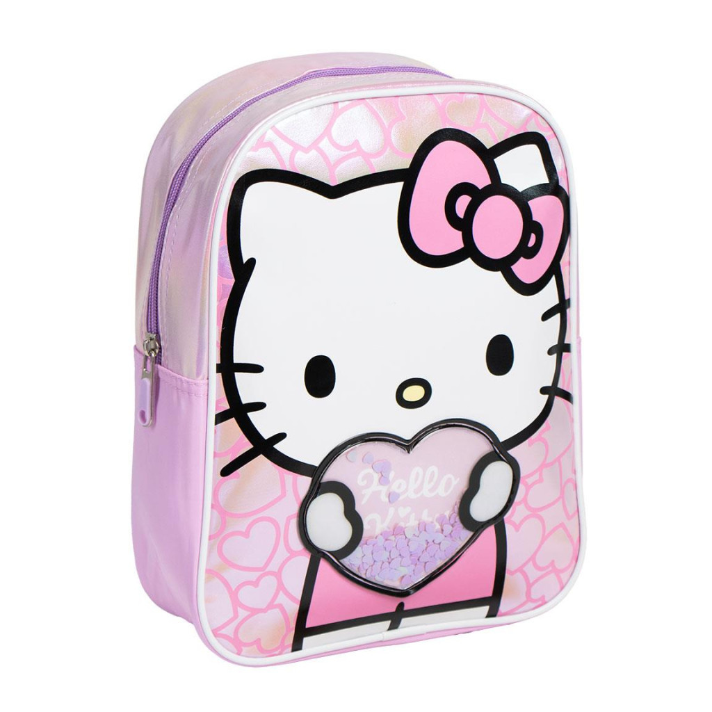 Hello Kitty Heart hologrammos hátizsák, táska 32 cm