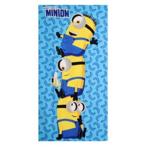 Minyonok Blue Banana fürdőlepedő, strand törölköző 70x140cm (Fast Dry)