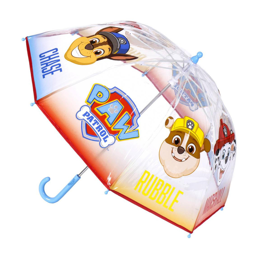 Mancs Őrjárat Rain Guard gyerek átlátszó esernyő Ø71 cm