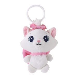 Disney Marie Pink Bow 3D plüss figura akasztóval, táskadísz 13 cm