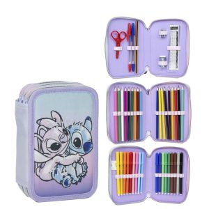 Disney Lilo és Stitch, A csillagkutya Angel tolltartó töltött 3 emeletes