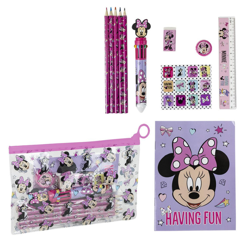 Disney Minnie Having Fun Purple írószer szett