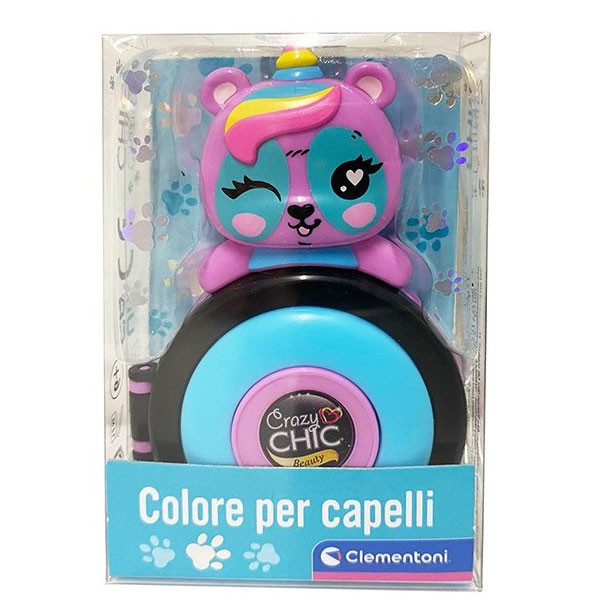 Crazy Chic Panda kék hajszínező kréta Clementoni - Image 2