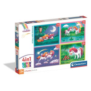Unikornis One Day 4 az 1-ben puzzle Clementoni