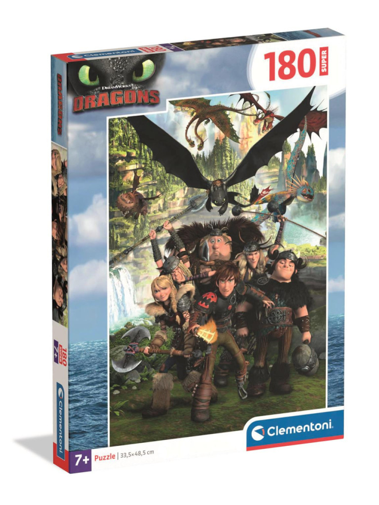 Így neveld a sárkányodat Riders 180 db-os puzzle Clementoni