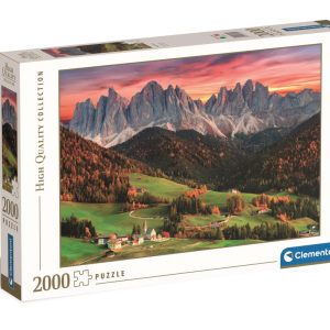 Alpesi völgy Val di Funes 2000 db-os puzzle Clementoni