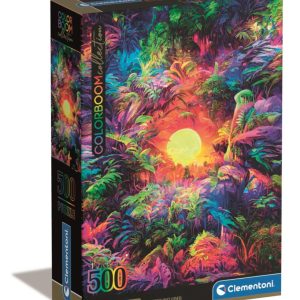 Színes dzsungel Psychedelic 500 db-os Compact puzzle Clementoni