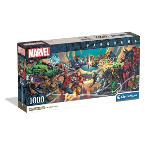 Bosszúállók VS Villains 1000 db-os panoráma Compact puzzle Clementoni