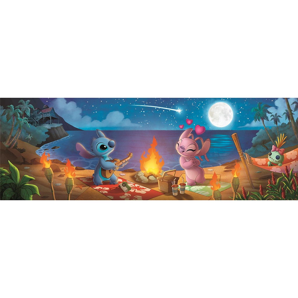 Disney Lilo és Stitch, A csillagkutya Campfire 1000 db-os panoráma Compact puzzle Clementoni - Image 2