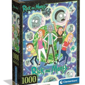 Rick and Morty Green Portal 1000 db-os Compact puzzle Clementoni